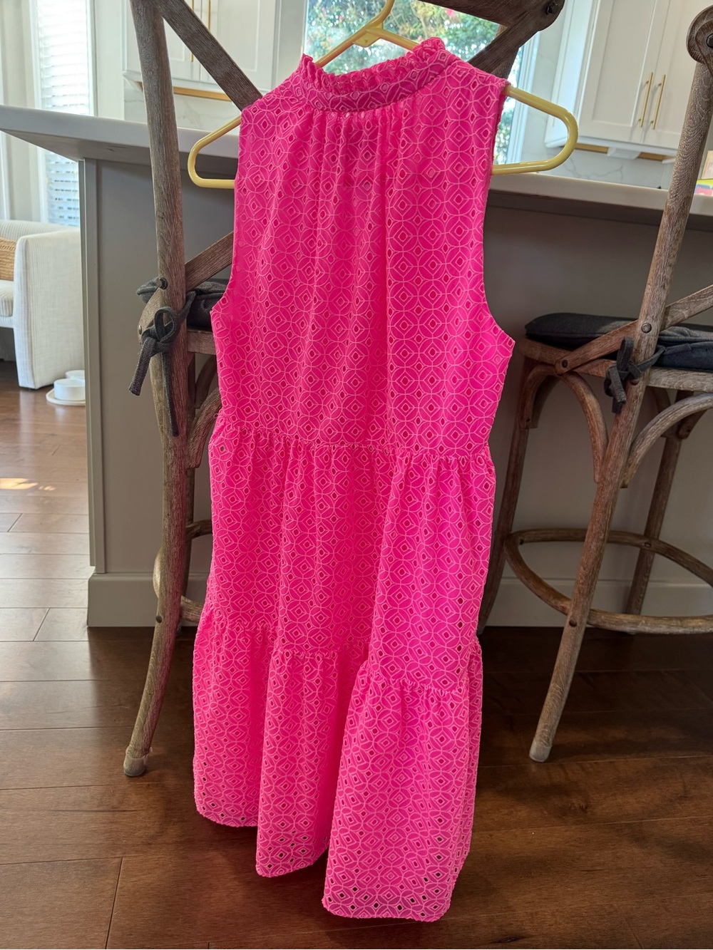Lilly Pulitzer Pink Sleeveless Eyelet Tiered Dress - Picture 2 of 3